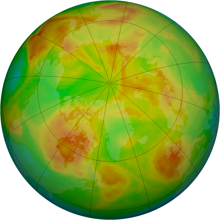Arctic ozone map for 29 May 1998